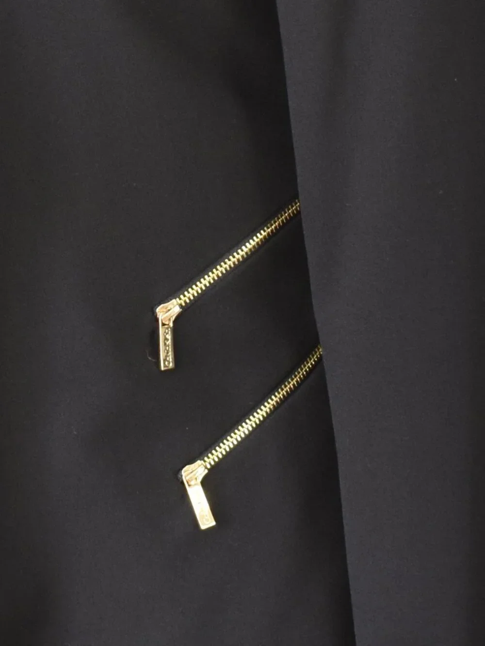 Calvin Klein Open Front Blazer Black with Zipper Detail - 12